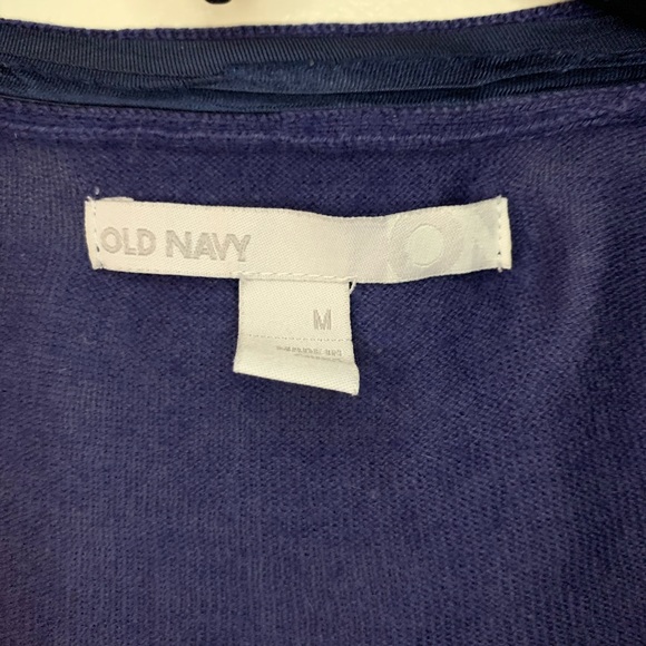 🔴 Navy Blue Ribbon Detail Button Front Cardigan - Picture 3 of 4